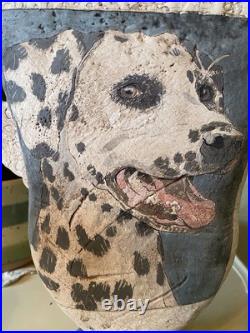 Large Studio Art Pottery Decorative Dalmatian Vase By John Mullin Large Studio Art Pottery Decorative Dalmatian Vase By John Mullin