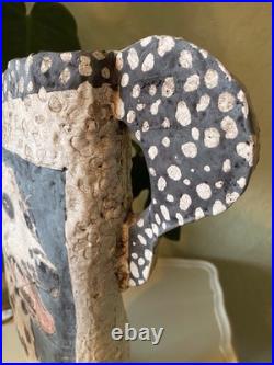 Large Studio Art Pottery Decorative Dalmatian Vase By John Mullin Large Studio Art Pottery Decorative Dalmatian Vase By John Mullin