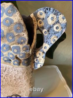 Large Studio Art Pottery Decorative Dalmatian Vase By John Mullin Large Studio Art Pottery Decorative Dalmatian Vase By John Mullin