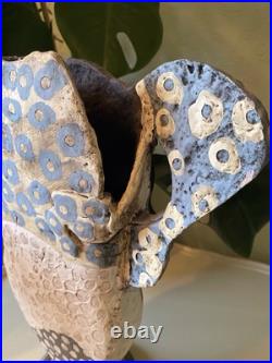 Large Studio Art Pottery Decorative Dalmatian Vase By John Mullin Large Studio Art Pottery Decorative Dalmatian Vase By John Mullin