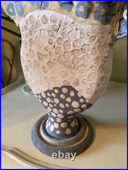 Large Studio Art Pottery Decorative Dalmatian Vase By John Mullin Large Studio Art Pottery Decorative Dalmatian Vase By John Mullin