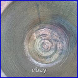 Large Studio Pottery Blue Lustre Jar And Cover 33cm High Indistinctly Signed