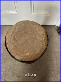 Large Studio Pottery Vase Earthenware With A Brown Glaze