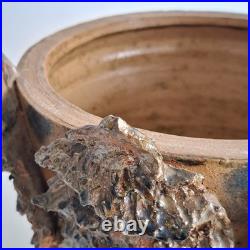 Large Studio Pottery Vase by TK Wilson Soaring Eagle 2 Piece Handcrafted Vintage