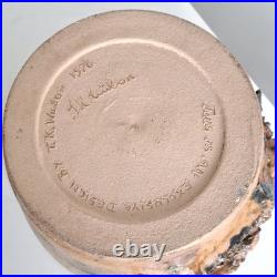 Large Studio Pottery Vase by TK Wilson Soaring Eagle 2 Piece Handcrafted Vintage