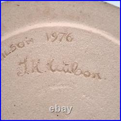 Large Studio Pottery Vase by TK Wilson Soaring Eagle 2 Piece Handcrafted Vintage