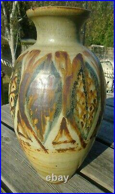 Large Vera Tollow Studio Pottery Vase 14 Inches