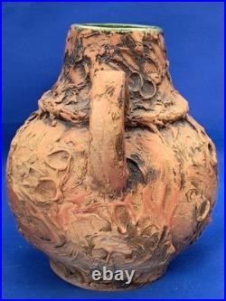 Large Vintage Brutalist Studio Pottery Jug (3kg) Volcanic Lava Glaze- German
