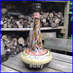 Large Vintage Handmade East Africa Studio Pottery Vase From Ghana 18.75 Tall