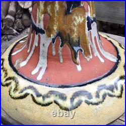 Large Vintage Handmade East Africa Studio Pottery Vase From Ghana 18.75 Tall