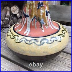 Large Vintage Handmade East Africa Studio Pottery Vase From Ghana 18.75 Tall