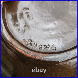 Large Vintage Handmade East Africa Studio Pottery Vase From Ghana 18.75 Tall