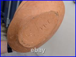 Large Vintage Studio Art Pottery Abstract Sculpture Vessel Vase D M Mark Clay Large Vintage Studio Art Pottery Abstract Sculpture Vessel Vase D M Mark Clay