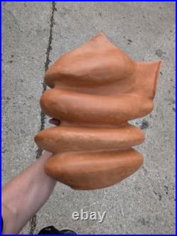 Large Vintage Studio Art Pottery Abstract Sculpture Vessel Vase D M Mark Clay Large Vintage Studio Art Pottery Abstract Sculpture Vessel Vase D M Mark Clay