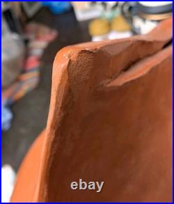 Large Vintage Studio Art Pottery Abstract Sculpture Vessel Vase D M Mark Clay Large Vintage Studio Art Pottery Abstract Sculpture Vessel Vase D M Mark Clay