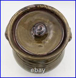 Large Wenford Bridge Studio Pottery Covered Stoneware Jar 20th Century