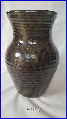 Large african studio pottery vase probably abuja or volta