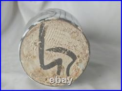 Large sculptural incised abstract decoration studio pottery vase form