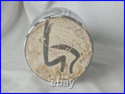 Large sculptural incised abstract decoration studio pottery vase form