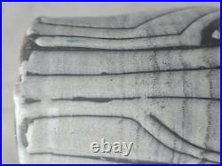 Large sculptural incised abstract decoration studio pottery vase form