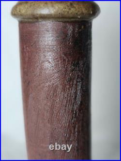 Large slim studio pottery vase, funky design, signed to base, Circa 1960-70