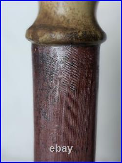 Large slim studio pottery vase, funky design, signed to base, Circa 1960-70