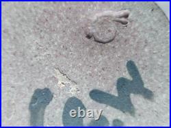 Large slim studio pottery vase, funky design, signed to base, Circa 1960-70