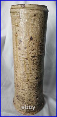 Large studio pottery stoneware vase, b or m seal