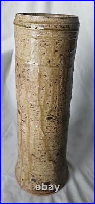 Large studio pottery stoneware vase, b or m seal