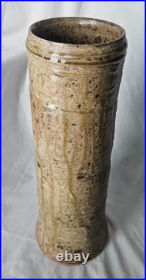 Large studio pottery stoneware vase, b or m seal