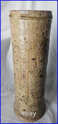 Large studio pottery stoneware vase, b or m seal