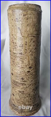 Large studio pottery stoneware vase, b or m seal