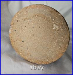 Large studio pottery stoneware vase, b or m seal