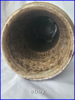 Large studio pottery stoneware vase, b or m seal