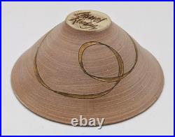 Laurel Keeley Studio Pottery Incised Stoneware Bowl 20th Century