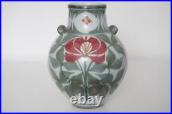 Laurence Mcgowan Studio Pottery Stoneware Vase Floral Decoration c. 2002