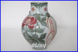 Laurence Mcgowan Studio Pottery Stoneware Vase Floral Decoration c. 2002