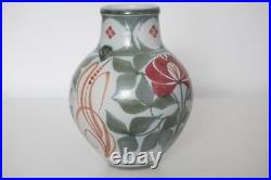 Laurence Mcgowan Studio Pottery Stoneware Vase Floral Decoration c. 2002