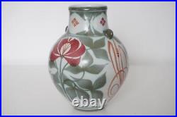 Laurence Mcgowan Studio Pottery Stoneware Vase Floral Decoration c. 2002