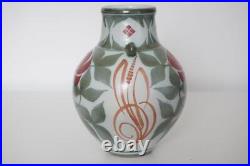 Laurence Mcgowan Studio Pottery Stoneware Vase Floral Decoration c. 2002