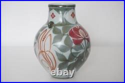 Laurence Mcgowan Studio Pottery Stoneware Vase Floral Decoration c. 2002