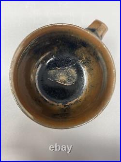 Leach Pottery St Ives cup and saucer tenmoku glaze #278