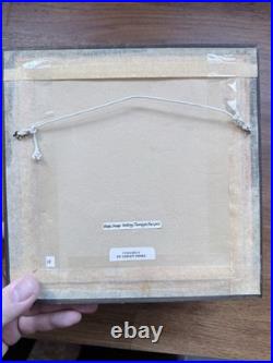 Lesley Jones Studio Pottery Ceramic Relief Sheep on the Wall Framed 3D Art