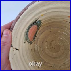 Linda Styles Signed Studio Pottery Vase Planter Abstract Painted 18.5cm High