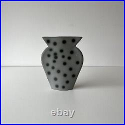 Liz Beckenham studio pottery flat form grey vase