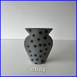 Liz Beckenham studio pottery flat form grey vase