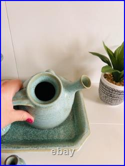 Louis Mulcahy Handmade Stoneware Studio Pottery, Teapot Cup Candlestick Tray Louis Mulcahy Handmade Stoneware Studio Pottery, Teapot Cup Candlestick Tray