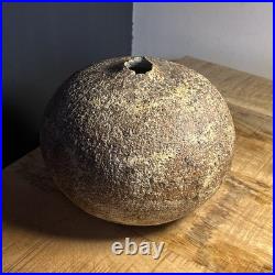 Lovely Vintage Naturalistic Japanese Studio Pottery Stoneware Seed Pod Vase