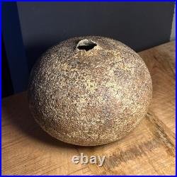 Lovely Vintage Naturalistic Japanese Studio Pottery Stoneware Seed Pod Vase