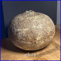 Lovely Vintage Naturalistic Japanese Studio Pottery Stoneware Seed Pod Vase